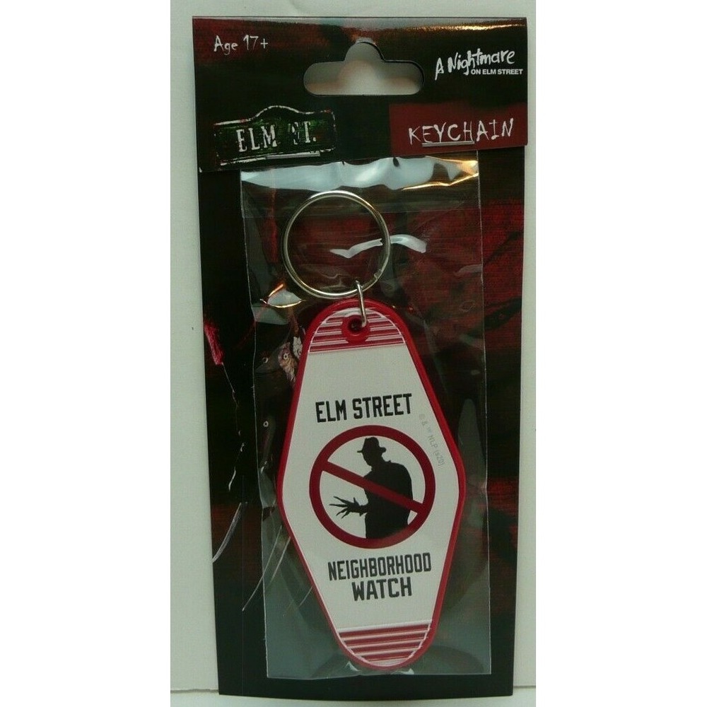 Nightmare on Elm Street Keychain Tag Halloween Horror Movie Neighborhood Watch